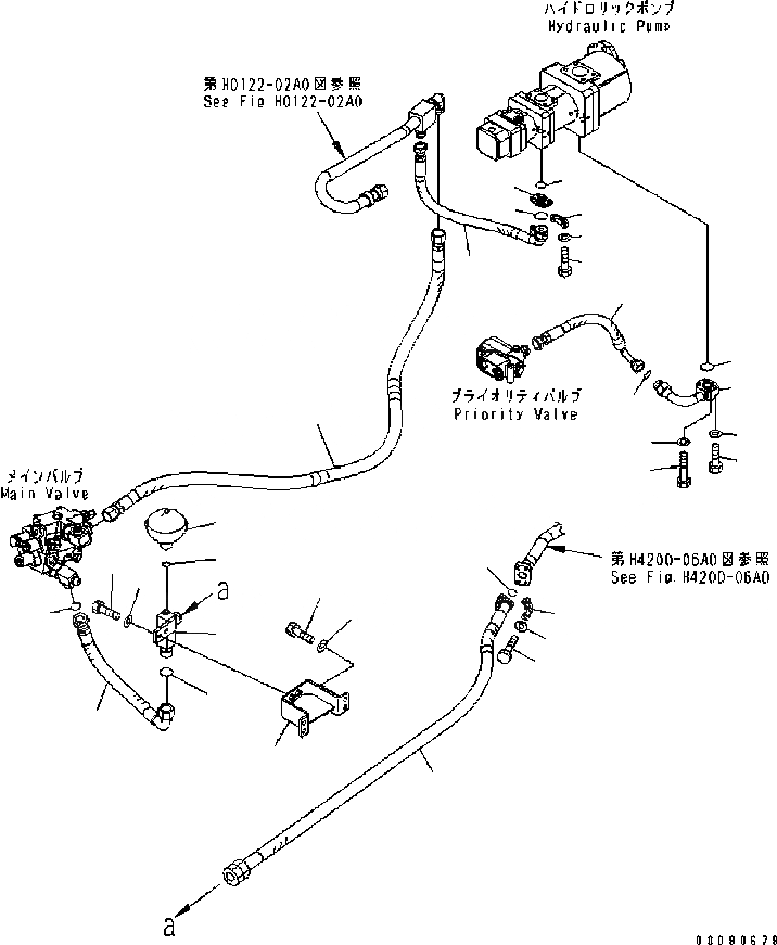 Схема запчастей Komatsu WA200-5 - ГИДРОЛИНИЯ (ВОЗВРАТНАЯ ЛИНИЯ) ГИДРАВЛИКА