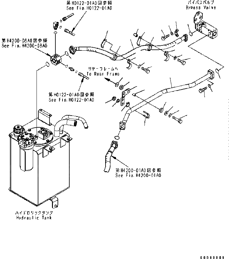 Схема запчастей Komatsu WA200-5 - ГИДРОЛИНИЯ (ВОЗВРАТ. ЛИНИЯ) (№B7-) ГИДРАВЛИКА