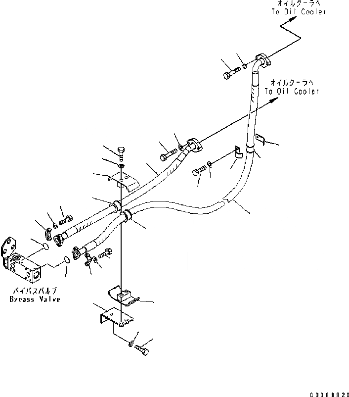 Схема запчастей Komatsu WA200-5 - ГИДРОЛИНИЯ (ВОЗВРАТ. ЛИНИЯ) (МАСЛООХЛАДИТЕЛЬ) (TROPICAL СПЕЦ-Я) (№B-) ГИДРАВЛИКА