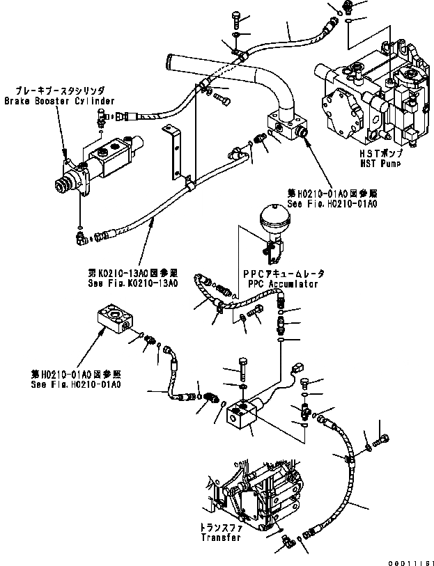 Схема запчастей Komatsu WA200-5 - INCHING УПРАВЛ-Е КАБИНА ОПЕРАТОРА И СИСТЕМА УПРАВЛЕНИЯ