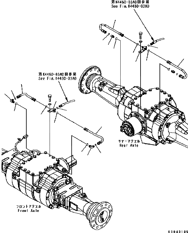 Схема запчастей Komatsu WA200-5 - ТОРМОЗНАЯ ГИДРОЛИНИЯ КАБИНА ОПЕРАТОРА И СИСТЕМА УПРАВЛЕНИЯ