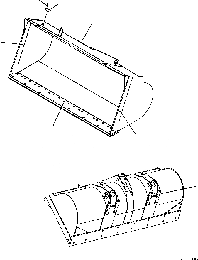 Схема запчастей Komatsu WA200-5 - КОВШ .9M (С РЕЖУЩ. КРОМКОЙ НА БОЛТАХ¤ .M) (№B79-) РАБОЧЕЕ ОБОРУДОВАНИЕ