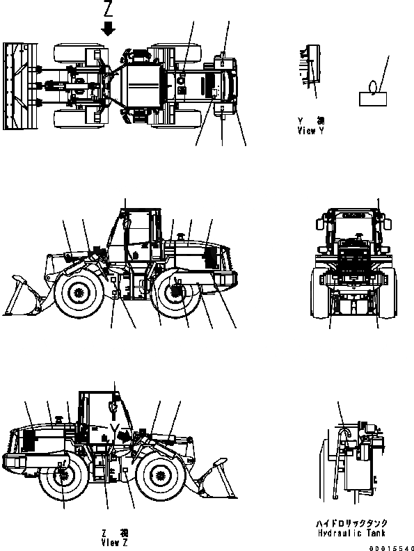 Схема запчастей Komatsu WA200-5 - МАРКИРОВКА (ИСПАНИЯ) (№B-) МАРКИРОВКА