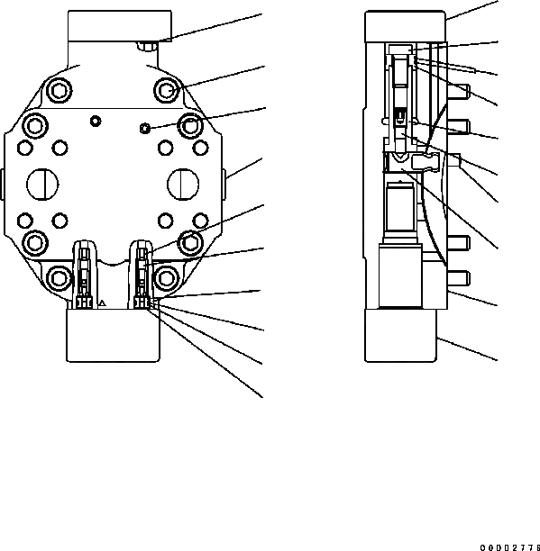 Схема запчастей Komatsu WA200-5 - МОТОР (/) (№B-B) ОСНОВН. КОМПОНЕНТЫ И РЕМКОМПЛЕКТЫ