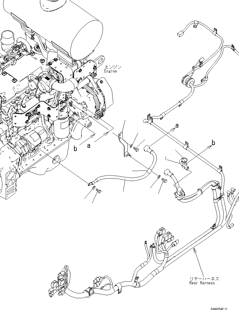 Схема запчастей Komatsu WA200-6 - Э/ПРОВОДКА ДВИГАТЕЛЯ (КАБЕЛЬ) (ДЛЯ ГЕНЕРАТОРА 90А) КОМПОНЕНТЫ ДВИГАТЕЛЯ