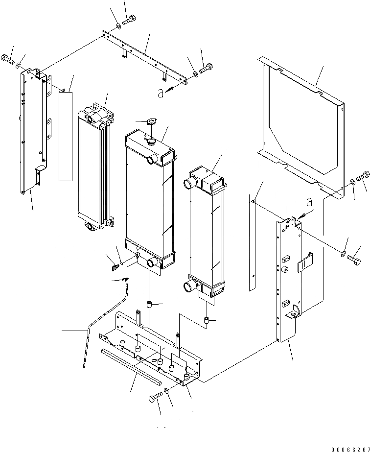 Схема запчастей Komatsu WA200-6 - РАДИАТОР СИСТЕМА ОХЛАЖДЕНИЯ