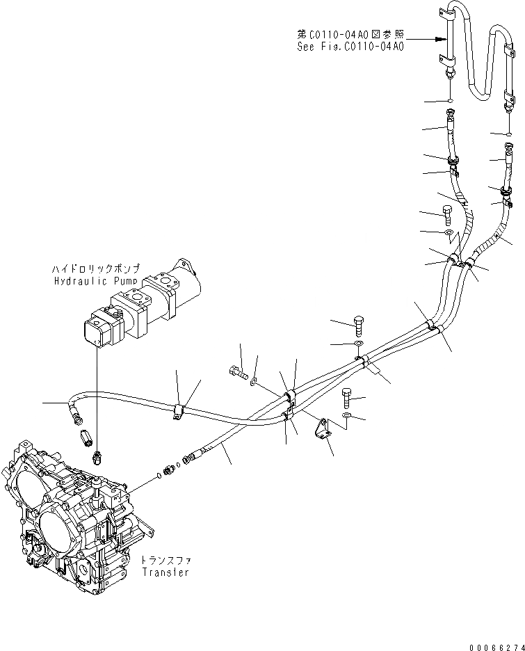 Схема запчастей Komatsu WA200-6 - ПЕРЕДАЧА МАСЛООХЛАДИТЕЛЬ СИСТЕМА ОХЛАЖДЕНИЯ