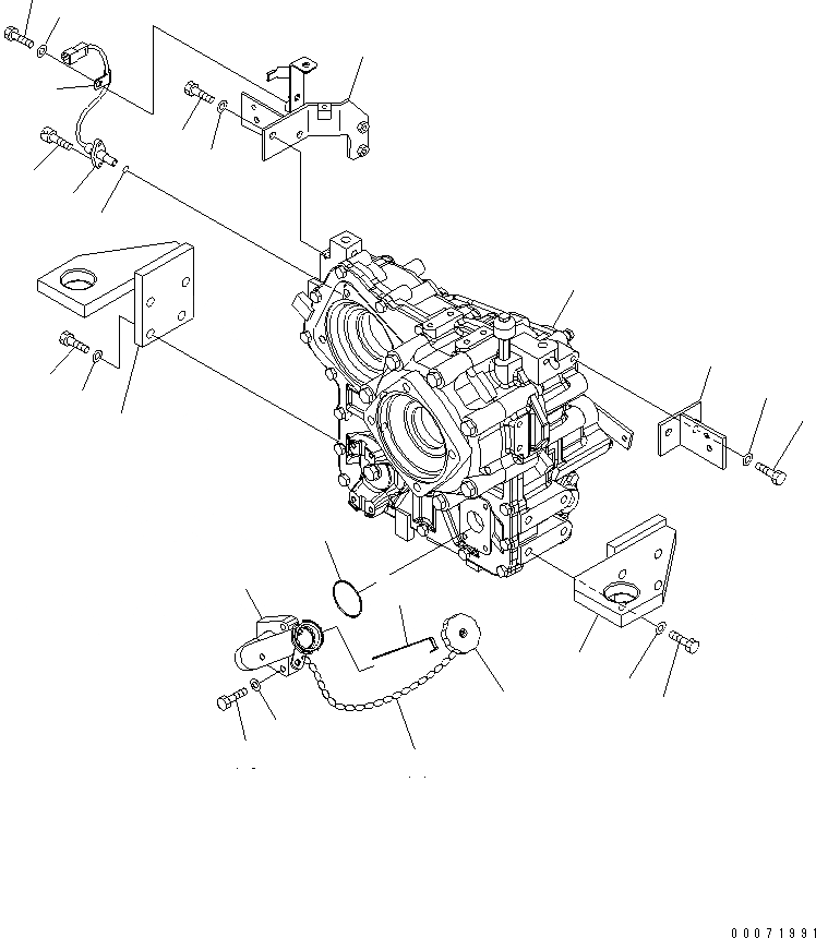 Схема запчастей Komatsu WA200-6 - ПЕРЕДАЧА СИЛОВАЯ ПЕРЕДАЧА