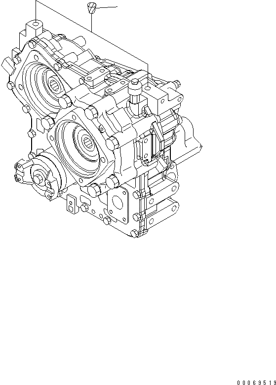 Схема запчастей Komatsu WA200-6 - ПЕРЕДАЧА (КРЫШКА) СИЛОВАЯ ПЕРЕДАЧА