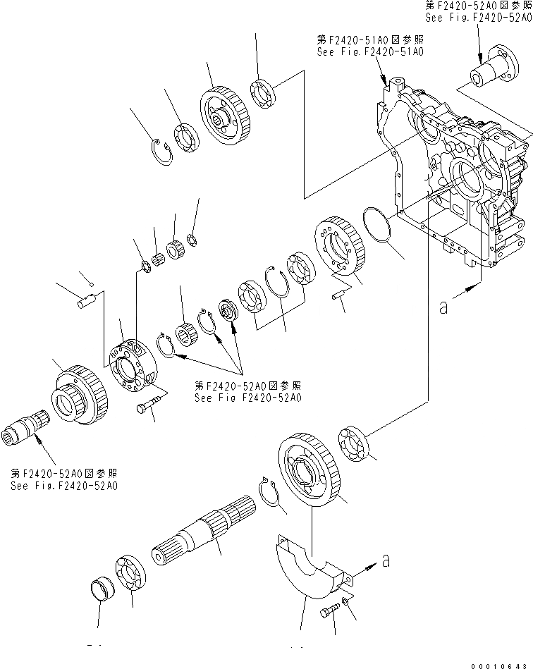 Схема запчастей Komatsu WA200-6 - ПЕРЕДАЧА (/) (ПРИВОД) СИЛОВАЯ ПЕРЕДАЧА