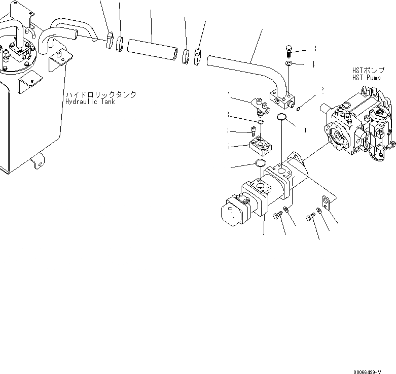 Схема запчастей Komatsu WA200-6 - ГИДР. НАСОС. ГИДРАВЛИКА