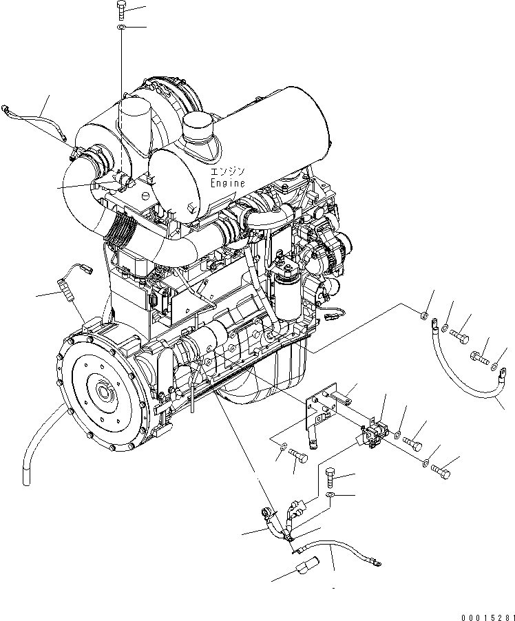 Схема запчастей Komatsu WA200PT-5L - ПРОВОДКА (STARTER Э/ПРОВОДКА И ДАТЧИК) КОМПОНЕНТЫ ДВИГАТЕЛЯ