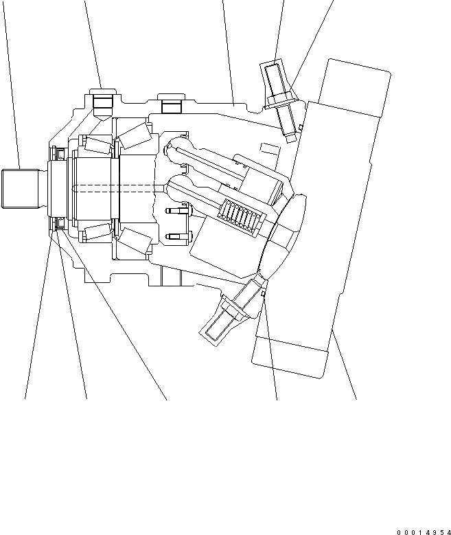 Схема запчастей Komatsu WA200PT-5L - МОТОР (HST НИЗ. SPEED ASSIST) (КОЖУХ) СИЛОВАЯ ПЕРЕДАЧА И КОНЕЧНАЯ ПЕРЕДАЧА