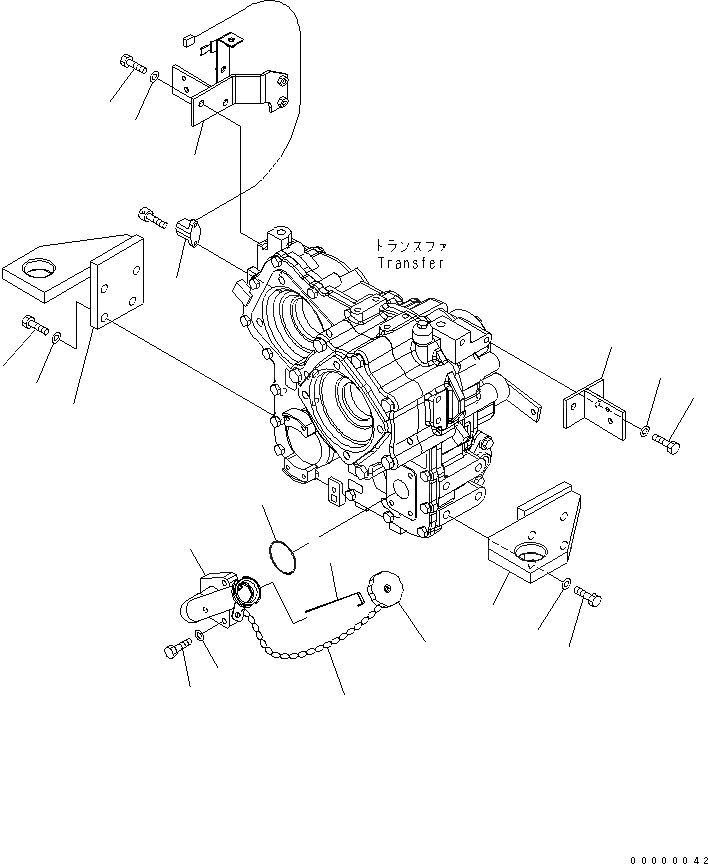 Схема запчастей Komatsu WA200PT-5L - КОРПУС ПЕРЕДАЧИ (КРЕПЛЕНИЕ) СИЛОВАЯ ПЕРЕДАЧА И КОНЕЧНАЯ ПЕРЕДАЧА