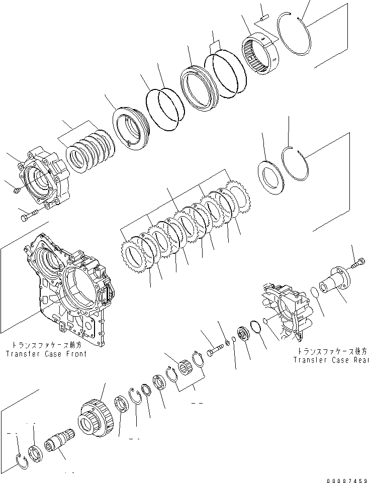 Схема запчастей Komatsu WA200PT-5L - КОРПУС ПЕРЕДАЧИ (МУФТА КОЖУХ) СИЛОВАЯ ПЕРЕДАЧА И КОНЕЧНАЯ ПЕРЕДАЧА