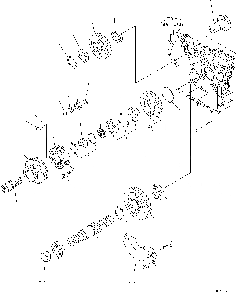 Схема запчастей Komatsu WA200PT-5L - КОРПУС ПЕРЕДАЧИ (ПРИВОДS) СИЛОВАЯ ПЕРЕДАЧА И КОНЕЧНАЯ ПЕРЕДАЧА