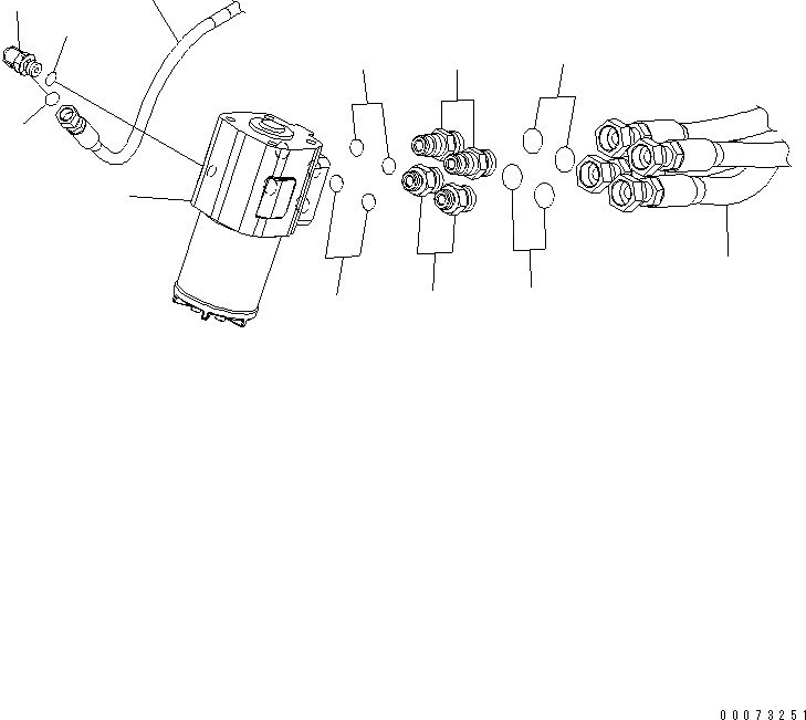 Схема запчастей Komatsu WA200PT-5L - ГИДРОЛИНИЯ КЛАПАНА РУЛЕВ. УПРАВЛЕНИЯ (СОЕДИН-ЕS) ГИДРАВЛИКА