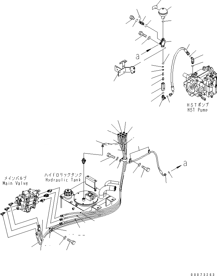 Схема запчастей Komatsu WA200PT-5L - ГИДРОЛИНИЯ (P.P.C. ЛИНИИ) ГИДРАВЛИКА