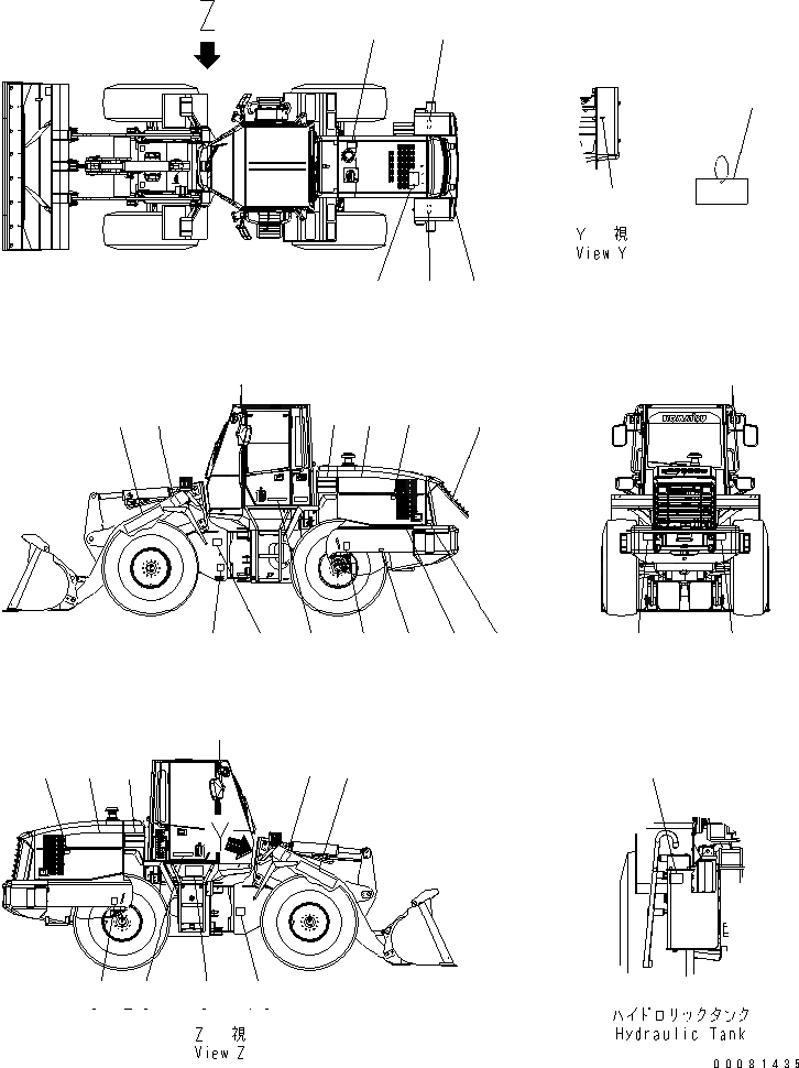 Схема запчастей Komatsu WA200PT-5L - ТАБЛИЧКИ (ОСНОВН.) МАРКИРОВКА