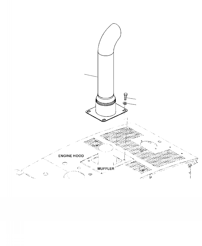 Схема запчастей Komatsu WA250-6 - B-A ВЫХЛОПНАЯ ТРУБА УДЛИНН. ДЛЯ НАВЕСА КОМПОНЕНТЫ ДВИГАТЕЛЯ
