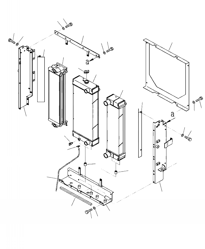 Схема запчастей Komatsu WA250-6 - C-A РАДИАТОР СИСТЕМА ОХЛАЖДЕНИЯ