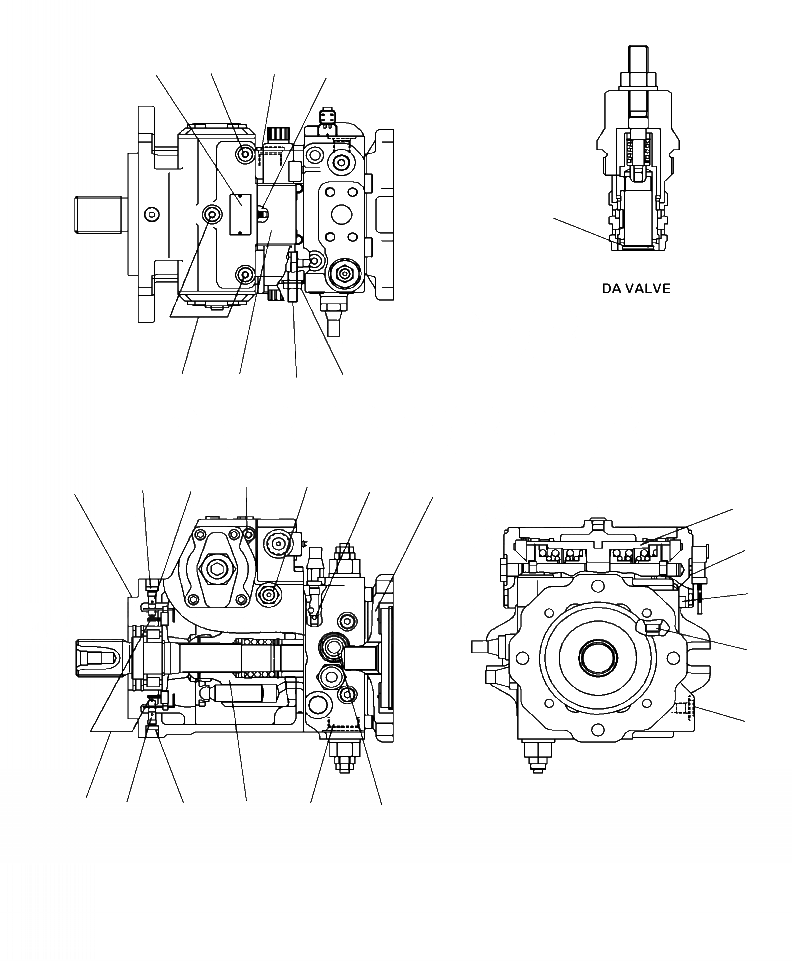 Схема запчастей Komatsu WA250-6 - F-A HST РЕГУЛИР. НАСОС (/) СИЛОВАЯ ПЕРЕДАЧА И КОНЕЧНАЯ ПЕРЕДАЧА