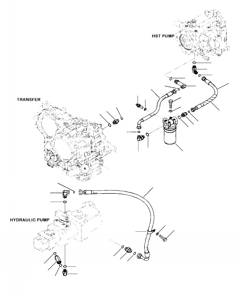 Схема запчастей Komatsu WA250-6 - F7-A HST МАСЛ. ФИЛЬТР И ПЕРЕДАЧА ЛИНИЯ СИЛОВАЯ ПЕРЕДАЧА И КОНЕЧНАЯ ПЕРЕДАЧА