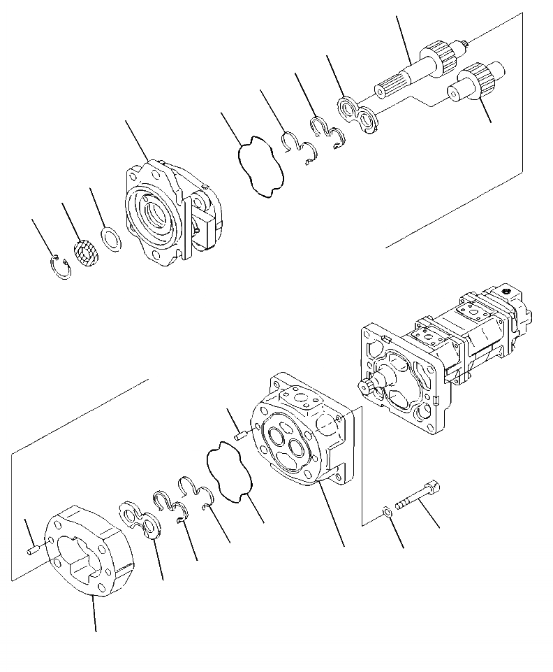 Схема запчастей Komatsu WA250-6 - H-A ГИДР. НАСОС. ОСНОВН. НАСОС (/) ГИДРАВЛИКА