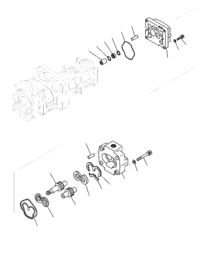 Схема запчастей Komatsu WA250-6 - H-A ГИДР. НАСОС. ОСНОВН. НАСОС (/) ГИДРАВЛИКА