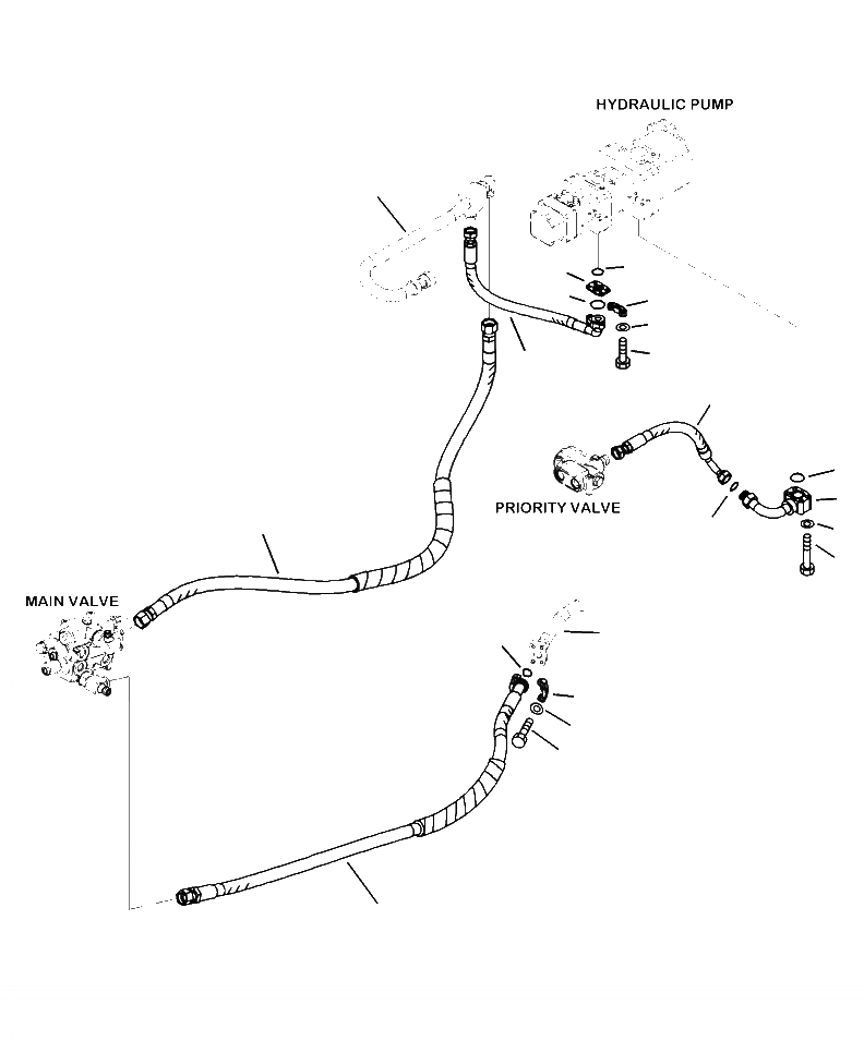 Схема запчастей Komatsu WA250-6 - H-A ГИДРОЛИНИЯ ВОЗВРАТНАЯ ЛИНИЯ ГИДРАВЛИКА