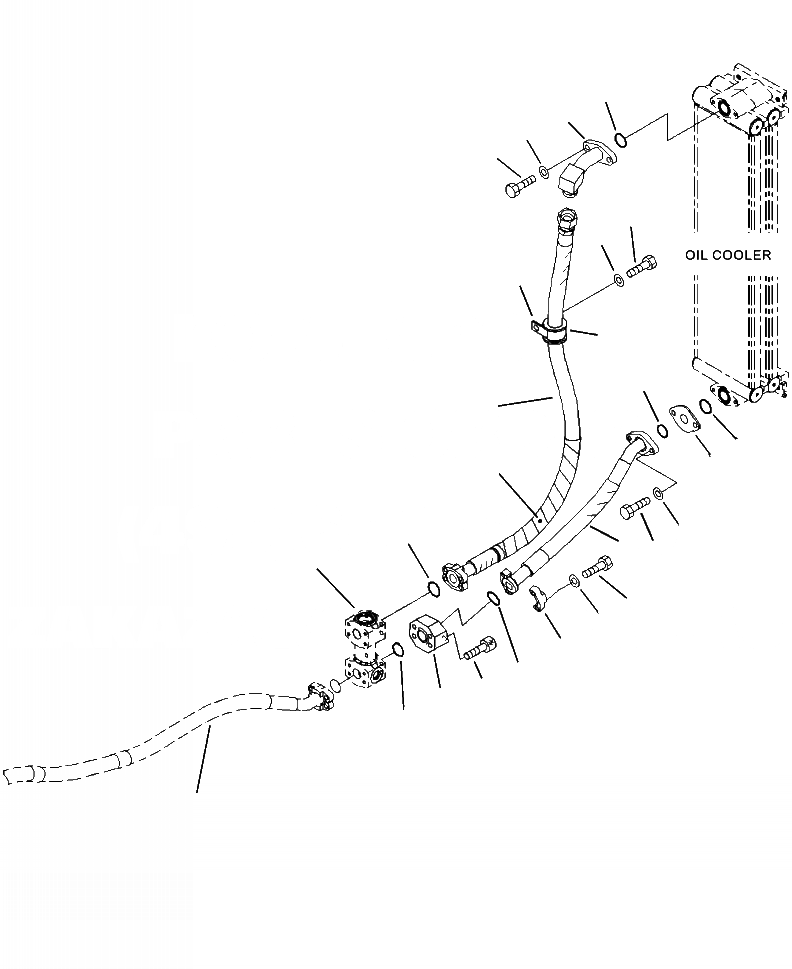 Схема запчастей Komatsu WA250-6 - H-8B ГИДРОЛИНИЯ  ВОЗВРАТНАЯ ЛИНИЯ- ЛИНИИ МАСЛООХЛАДИТЕЛЯ (ШИР. СЕРДЦЕВИНА РАДИАТОР) ГИДРАВЛИКА