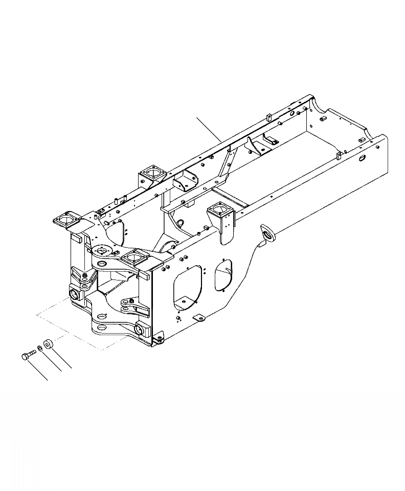 Схема запчастей Komatsu WA250-6 - J-A ЗАДН. РАМА ОСНОВНАЯ РАМА И ЕЕ ЧАСТИ