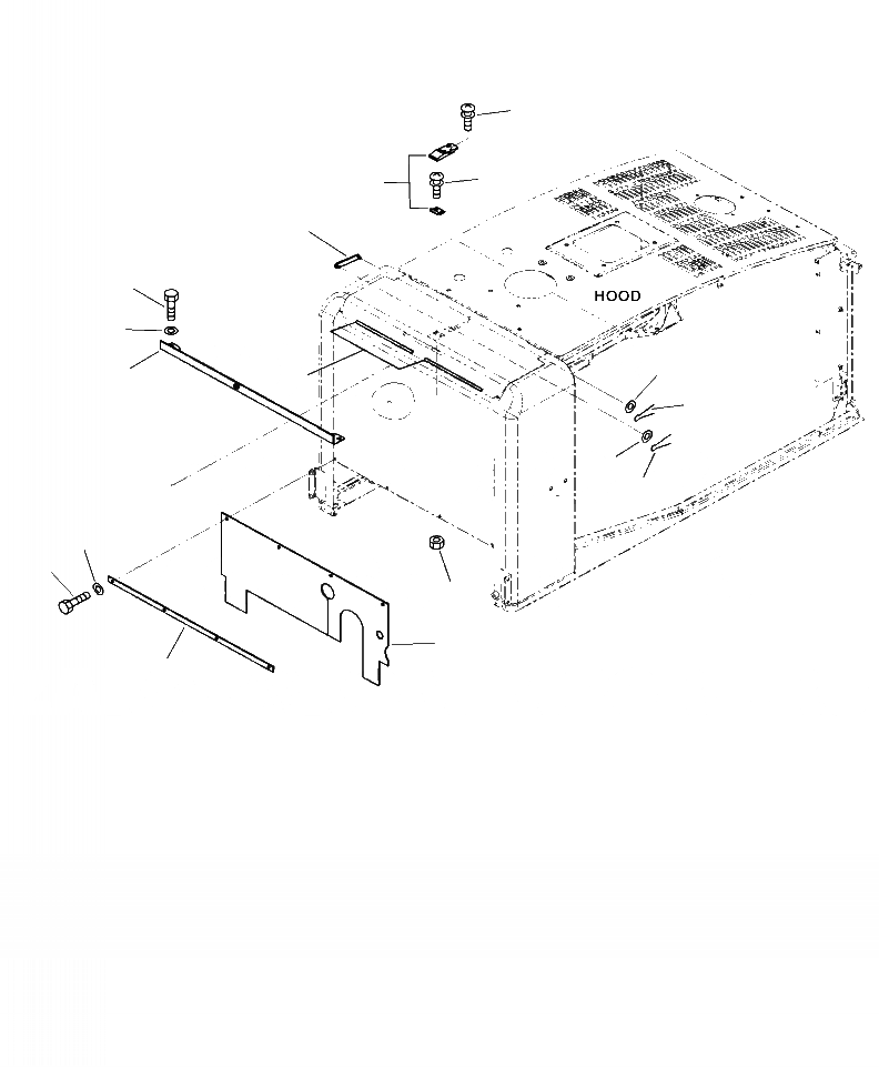 Схема запчастей Komatsu WA250-6 - M-A КАПОТ BULKHEAD ЧАСТИ КОРПУСА