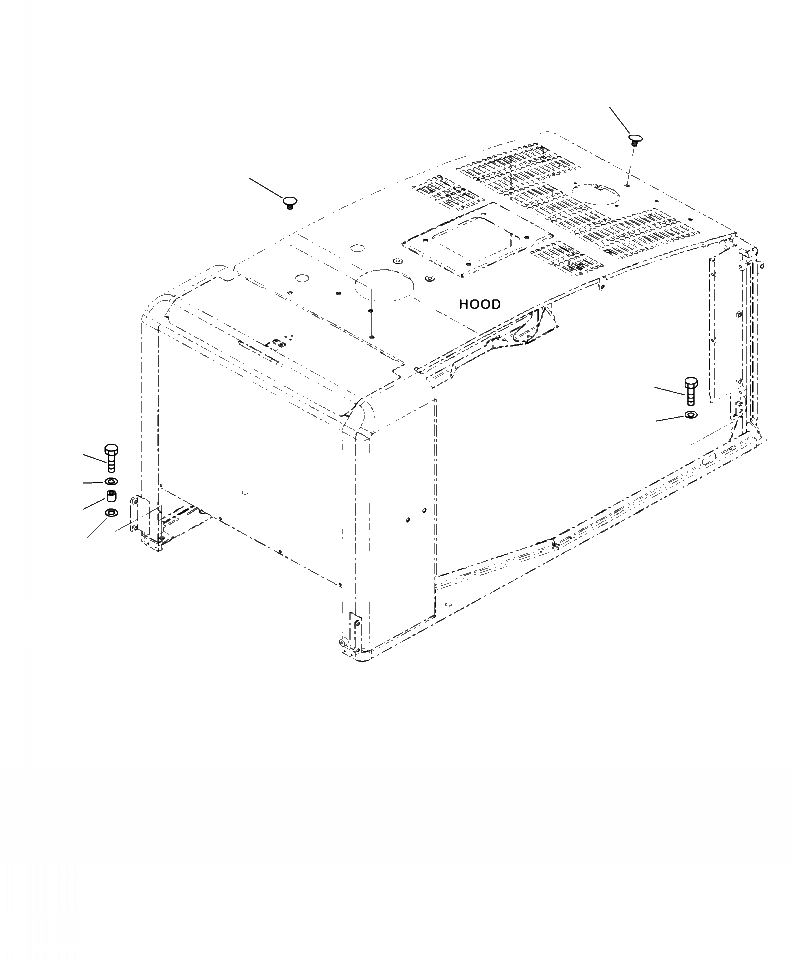 Схема запчастей Komatsu WA250-6 - M-8A КАПОТ РАМА КРЕПЛЕНИЕ ЧАСТИ КОРПУСА