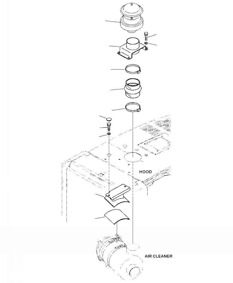 Схема запчастей Komatsu WA250-6 - M-A КАПОТ ПРЕФИЛЬТР ЧАСТИ КОРПУСА