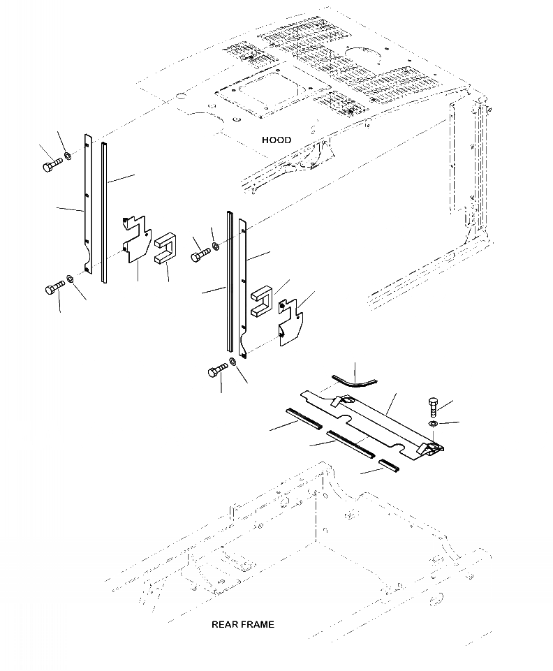 Схема запчастей Komatsu WA250-6 - M-A КАПОТ ДЕФЛЕКТОР ЧАСТИ КОРПУСА