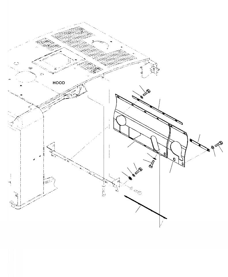 Схема запчастей Komatsu WA250-6 - M-A КАПОТ ВОЗДУХОВОДЫ ЩИТКИ ЧАСТИ КОРПУСА