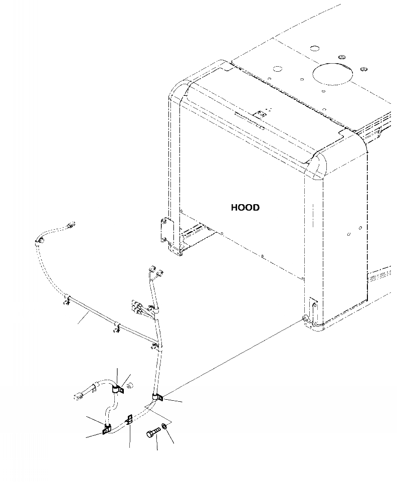 Схема запчастей Komatsu WA250-6 - M-A КАПОТ Э/ПРОВОДКА КРЕПЛЕНИЕ ЧАСТИ КОРПУСА