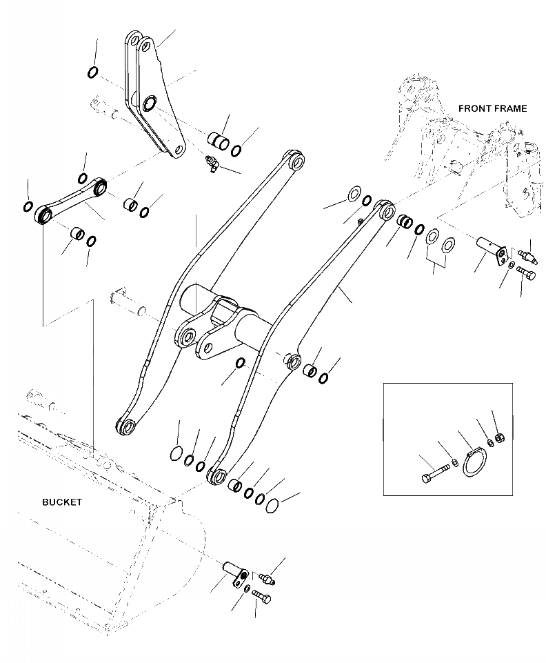 Схема запчастей Komatsu WA250-6 - T-A СТРЕЛА И BELL CRANK 2-Х СЕКЦИОНН. КЛАПАН, 3-Х СЕКЦИОНН. КЛАПАН И JRB РАБОЧЕЕ ОБОРУДОВАНИЕ