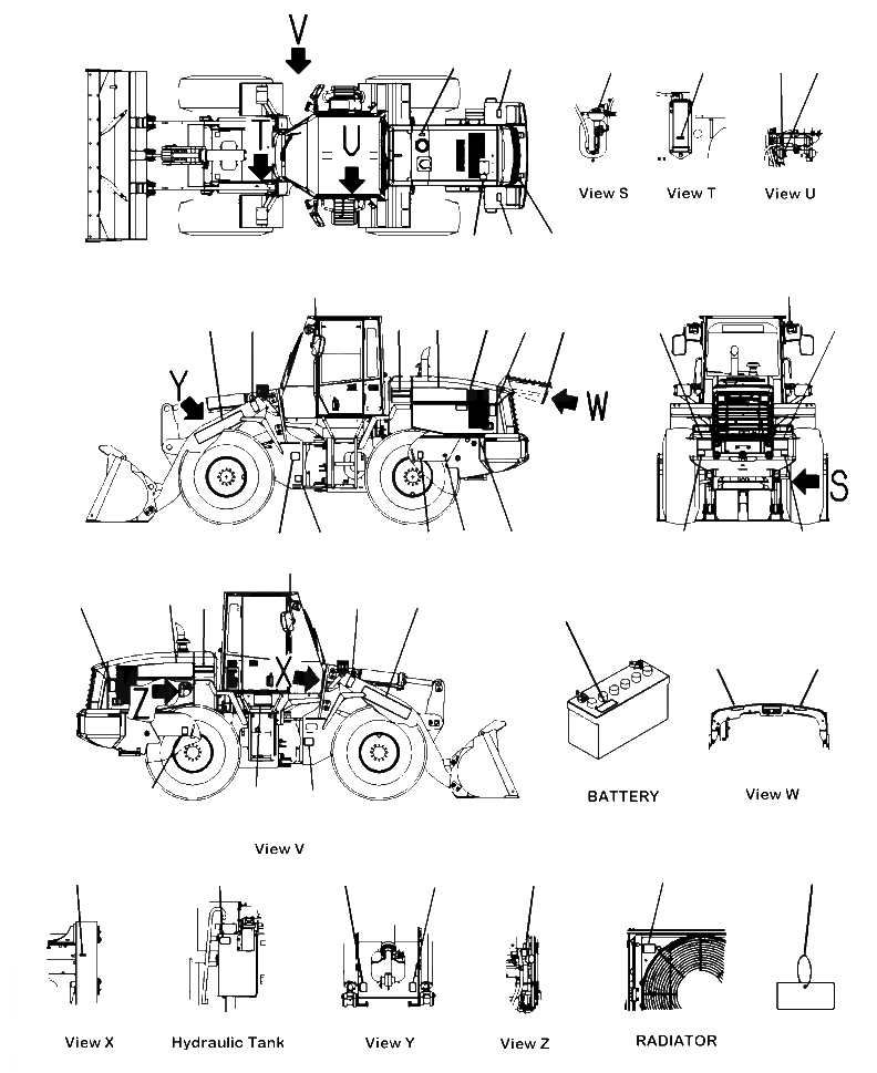 Схема запчастей Komatsu WA250-6 - U-A МАРКИРОВКА МАРКИРОВКА