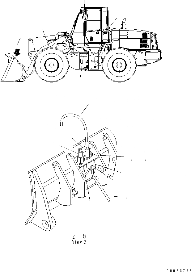 Схема запчастей Komatsu WA250-5L - ПРОВОДКА (ГИДРАВЛ BROOM) ЭЛЕКТРИКА