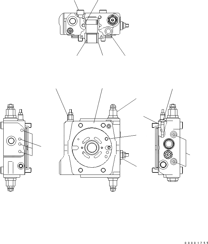 Схема запчастей Komatsu WA250-5L - HST НАСОС (COVER) ТРАНСМИССИЯ