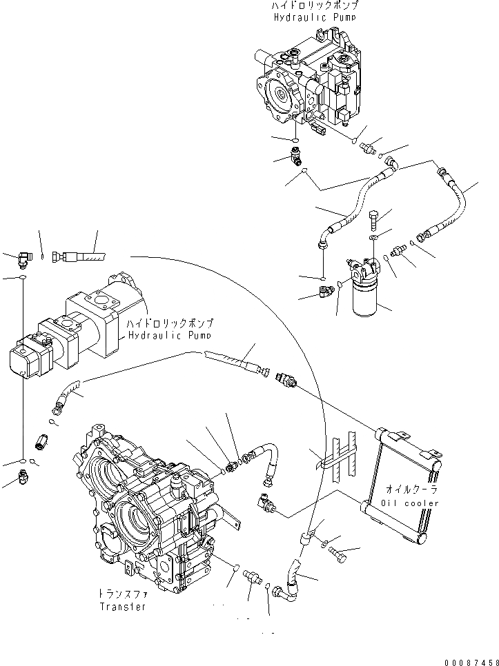 Схема запчастей Komatsu WA250-5L - HST МАСЛ. ЛИНИЯ (ФИЛЬТР. И ПЕРЕДАЧА ЛИНИЯ) ТРАНСМИССИЯ