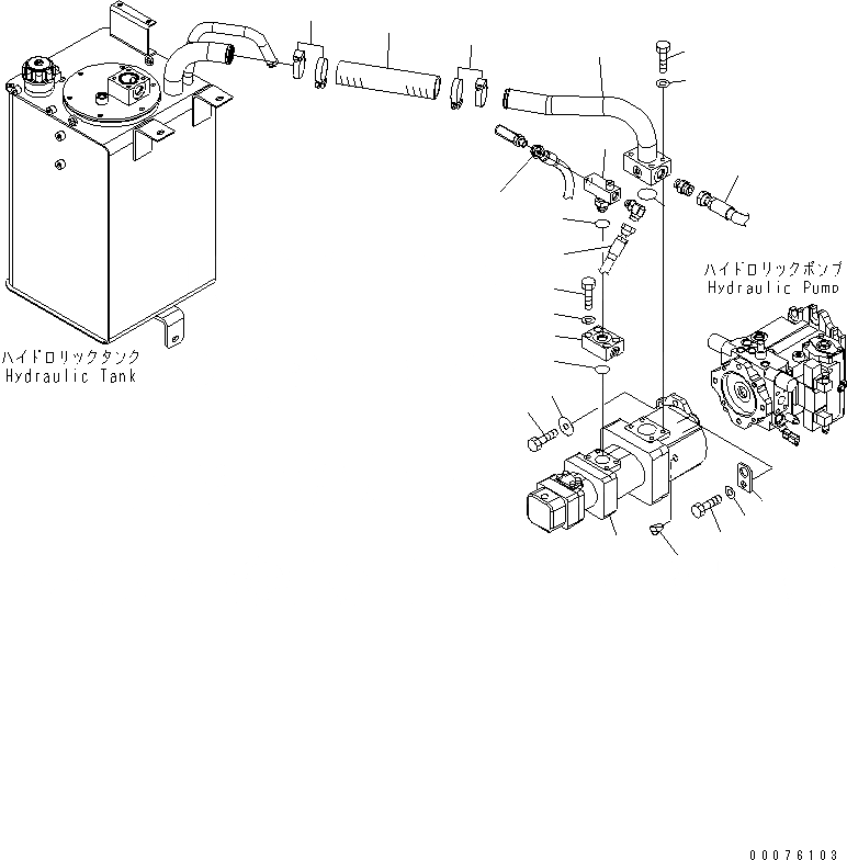 Схема запчастей Komatsu WA250-5L - ГИДР. НАСОС. ГИДРАВЛИКА