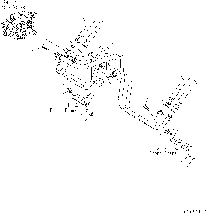 Схема запчастей Komatsu WA250-5L - ГИДРОЛИНИЯ (ЛИНИЯ ГИДРОЦИЛИНДРА ПОДЪЕМА) ГИДРАВЛИКА