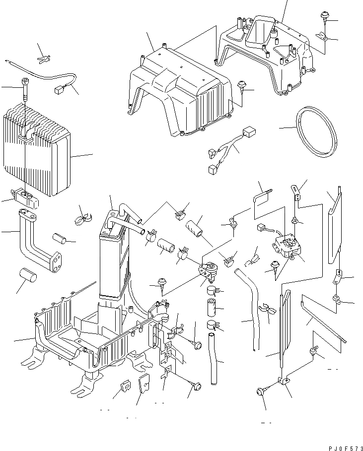 Схема запчастей Komatsu WA250-5L - КОНДИЦ. ВОЗДУХА (ОХЛАЖД-Е ASSEMBLY) КАБИНА ОПЕРАТОРА И СИСТЕМА УПРАВЛЕНИЯ