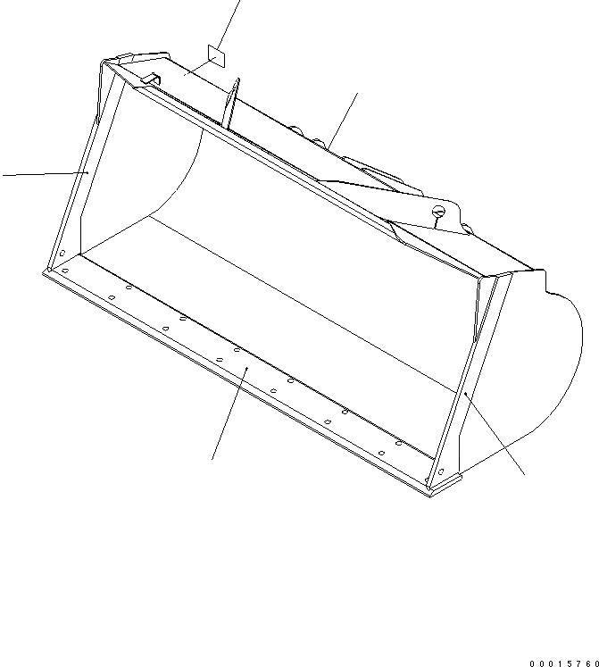 Схема запчастей Komatsu WA250-5L - КОВШ LIGHT МАТЕРИАЛERIAL (. CU YD) РАБОЧЕЕ ОБОРУДОВАНИЕ