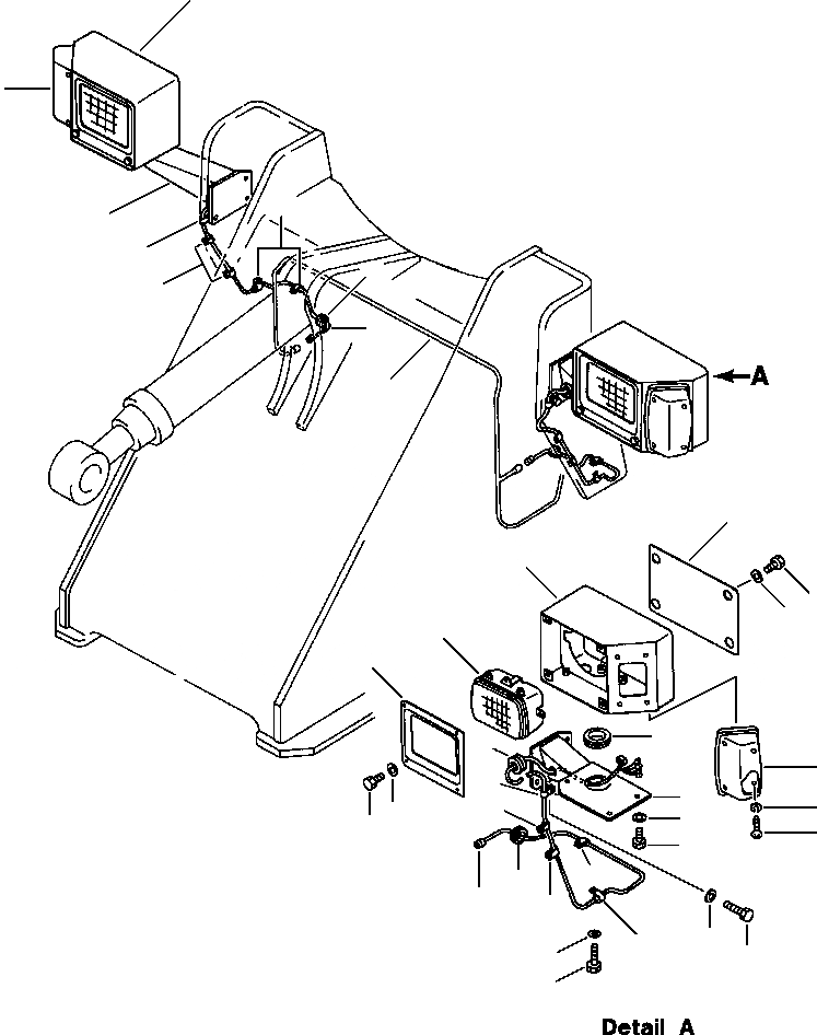 Схема запчастей Komatsu WA250-1LC - ЭЛЕКТРИКА ПЕРЕДН. ОСВЕЩЕНИЕ КРЕПЛЕНИЕ КОМПОНЕНТЫ ДВИГАТЕЛЯ & ЭЛЕКТРИКА