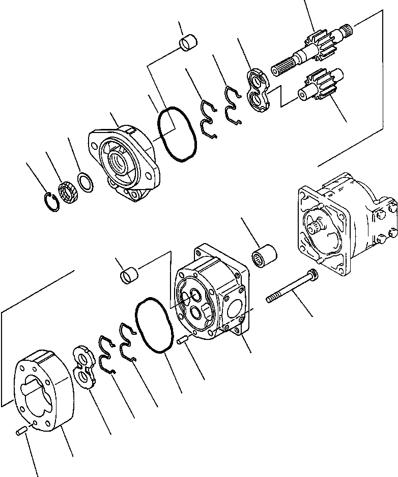 Схема запчастей Komatsu WA250-1LC - НАГНЕТАЮЩ. НАСОС ПЕРЕДН. ASSEMBLY ГИДРОТРАНСФОРМАТОР И ТРАНСМИССИЯ