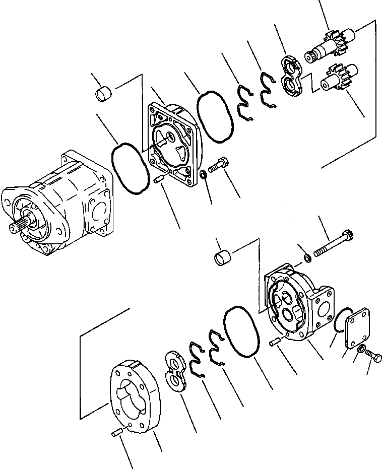 Схема запчастей Komatsu WA250-1LC - НАГНЕТАЮЩ. НАСОС ЗАДН. ASSEMBLY ГИДРОТРАНСФОРМАТОР И ТРАНСМИССИЯ